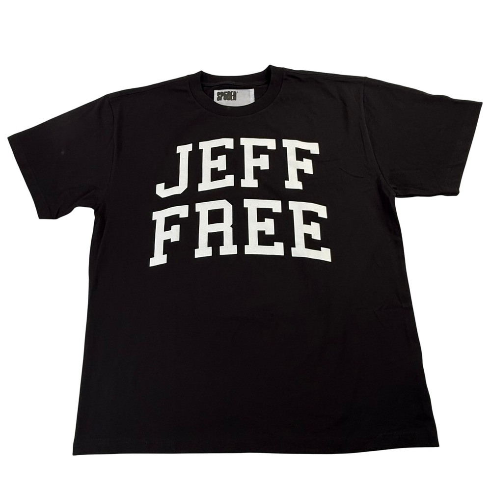 Sp5der Jeff Free Graphic T-Shirt Black White Mens XXL Short Sleeve Crewneck Tee